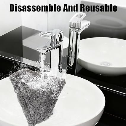 Extendable Triangular Microfiber Bathroom Cleaning Tool
